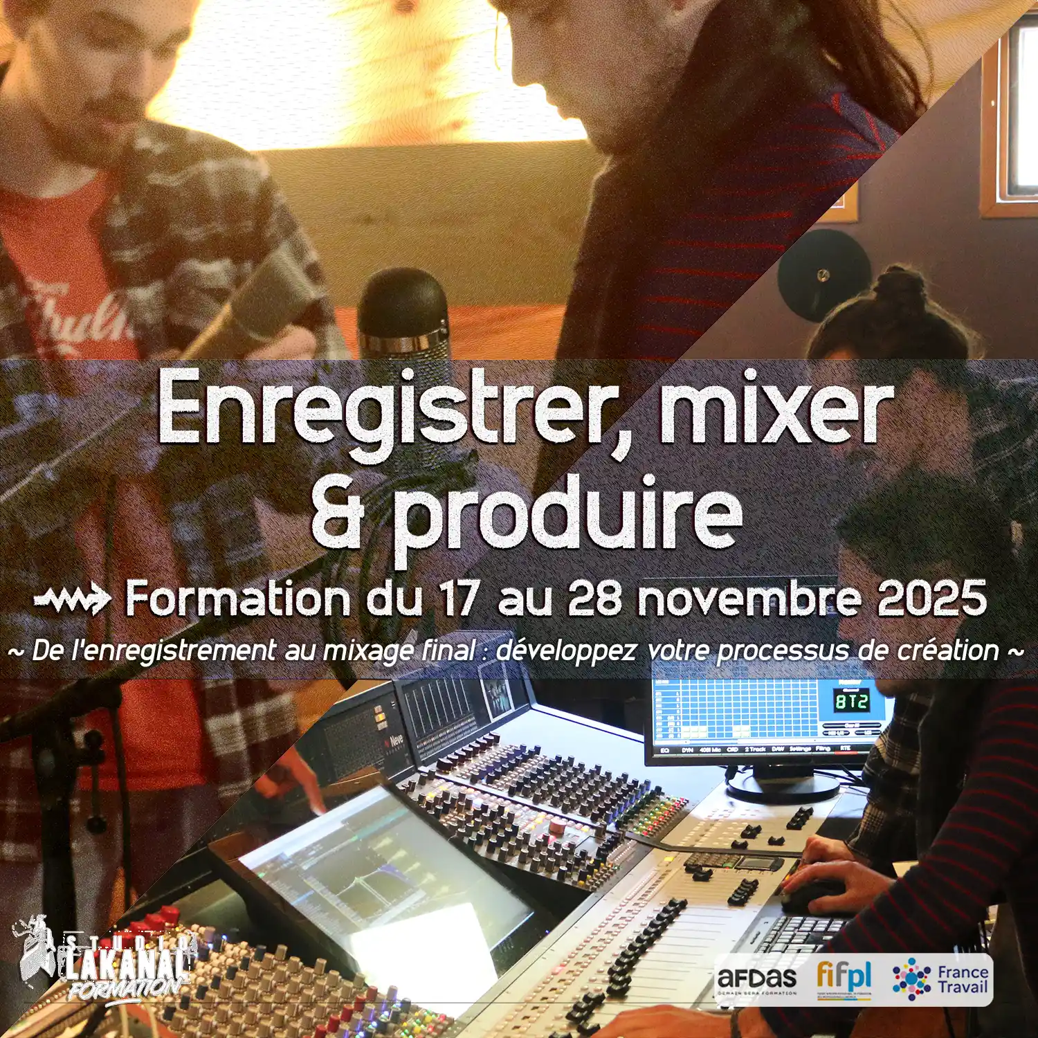 Formation Enregistrement, mixage et production en home studio