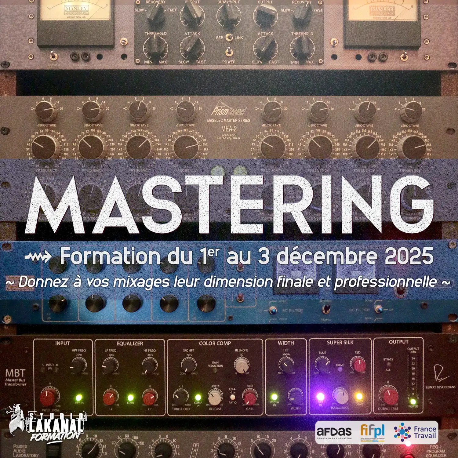 Formation Mastering - Donnez à vos mixages leur dimension finale et professionnelle