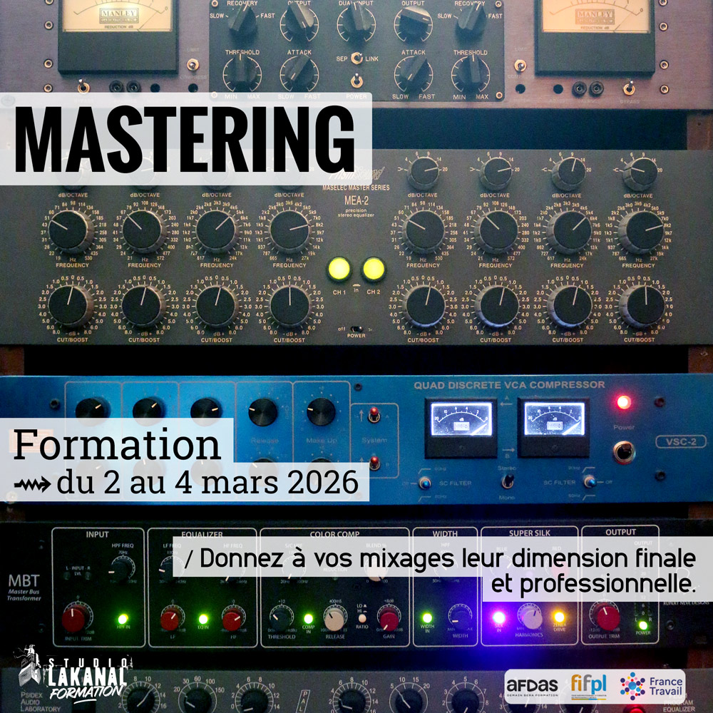 Formation Mastering Formation Mastering - Donnez à vos mixages leur dimension finale et professionnelle