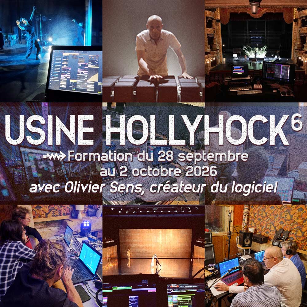 Formation USINE Hollyhock 6 animée par Olivier Sens, créateur du logiciel